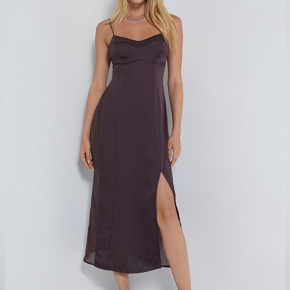Free People City Cool Midi Slip Dress